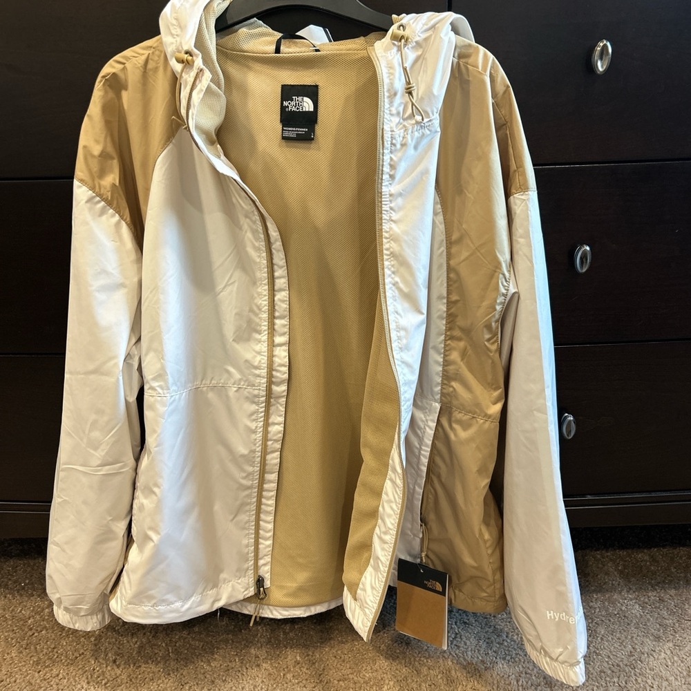 The North Face Women's Beige and Cream Windbreaker